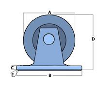 Cable Pulley Lifting Block 1 Ton 125MM (Vertical 8MM Wire Rope Hoist Galvanised 1T 1000KG)