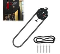 Cable Pulley System Home Gym with Adjustable Resistance, Functions as an Endless Rope Trainer Machine & Arm Workout Equipment for Full-Body Training Black