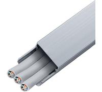 Cable Raceway Grey Floor, 20mm Narrow Cord/Wire Management Channel for Home Office Wall Self Adhesive, Concealer Cords Hider Cover Molding Electrical Cable Cover