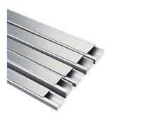 Cable Raceways Surface Mount Organizer, Large Metal Wall Corner Wire Protector Channel, Rectangle Power Cord Shield Cavity Troughs, 15 Pack