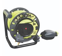 Cable Reel 25m | Masterplug ProXT | IP54 Socket | Hi Vis Cable | 3m Bonus Cable