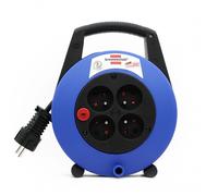 Cable Reel 4 Sockets Vario-Line Extension Cable 5m with Ergonomic Handle