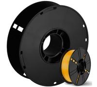 Cable Reel Spooler with Center Hole, Plastic Cord Winder | Snap Together Tray Build, Open Frame Body, 1kg Capacity, Black Finish for Travel and Outdoor Events