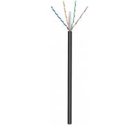 Cable Reel U/UTP Cat.6 Copper 100m Solid Black for outdoor