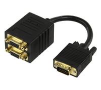 Câble répartiteur Y VGA - 2x VGA plaqué or 0.15 m