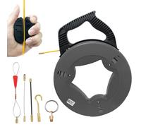 Cable Retraction Aid 30 m Retractable Coil Spring with 6 Adapters