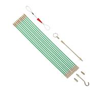 Cable retraction tool, fibreglass cable pull rod, fibreglass wire retractable rod, for technicians, household, industry, construction site, ceiling, attic, outdoor and indoor use