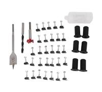Cable Routing Kit Wire Clips Grommets 1 Inch 5/16 Inch Drill Bits Wall Pass Through Wiring Installation Set for Residential RV Mobile Home (Negra)