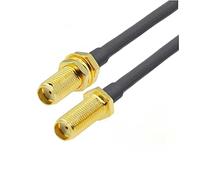 Cable RP-SMA Male To RP-SMA Female 15MM Thread Bulkhead RG-58 50 Ohm RF Coaxial Pigtail Antenna Extension Jumper Cord(SMA F to RP SMA F,20CM)