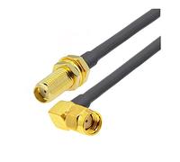 Cable RP-SMA Male To RP-SMA Female 15MM Thread Bulkhead RG-58 50 Ohm RF Coaxial Pigtail Antenna Extension Jumper Cord(SMA F to RP M90,30M)