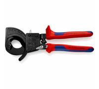 Knipex Cable Cutter (ratchet action) black lacquered, with multi-component grips 250 mm (self-service card/blister) 95 31 250