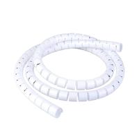 Cable sheath, cable protection tube,Spiral Wrap Tidy Tube Organizer, 1 Meter 5 Wiring 10mm-40mm Pipe Protector Sleeve(White,ID20mm 5 Meters)