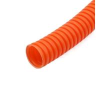 Cable Sleeve 1/5/10M PP Insulated Corrugated Pipe Wire Hose Threading Plastic Protective Sleeve 7.5mm-34.5mm(Orange Closure,AD 21.2 x ID 17mm,1 Meter)
