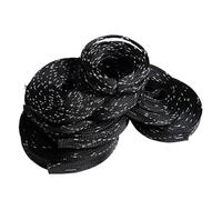 Cable Sleeve 1M 5M 10M Expandable Braided Cable Sleeve Insulation Wire Protecting Nylon wire Sheathing 4 6 8 10 12 15 20 25mm(Black White,25 mm,1 Meter)