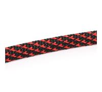 Cable Sleeve 5M PET Insulated Multicolor Braid Sleeving 2mm - 40mm Expandable Wire Cable Sheath Flame-retardant Nylon Braided Mesh Tube(Black Red,16mm)