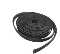 Cable sleeve Black Cable Sleeve Length1/3/5/50/100M Insulated Braided Sleeving Data Line Protection Wire Flame-Retardant Nylon Tube Wire protector from pets(50 Meter,35 mm)