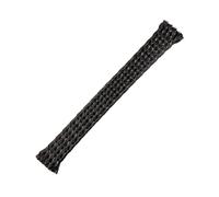 Cable Sleeve Braid Sleeve Cable Insulated Protection Wrap Flexible Yarn Line Wire Harness Sheath Sleeves(Black Black,04MM_5 Meters)