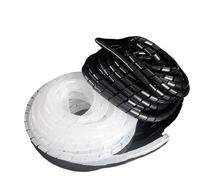 cable sleeve， Cable Spiral Sheath Wire Organizer Sleeves 6mm 8mm 10mm 12mm 14mm Winding Pipe Wrap Bands Tube(Black,20mm ID 2.5 Meter)