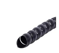 Cable Sleeve,Cable Tidy 1/2/5Meters 8mm 10mm Line Organizer Pipe Protection Flexible Spiral Wrap Winding Cable Wire Protector Sleeve Cover Tube(Black,ID 28mm,5 Meters)