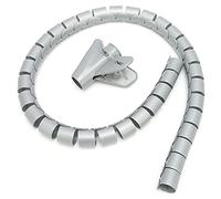Cable Sleeve Organizer | Open Type Coiled Wire Management | Conceals Messy Cables in 1 Minute | Flame Retardant PE for Home/Office/Industrial | 10m / 32.8ft with Clip (Φ10mm)