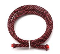 Cable sleeves 1/10M 2 4 6 8 10 12 14 16 18 20 25 30 40mm High Density Braided Expandable Sleeve Wire Wrap Insulated Nylon Protector Sheath for life(Black Red,6mm,10 Metesr)