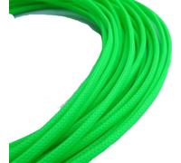 Cable sleeves 1/10M High Density Braid Sleeving 2 4 6 8 10 12 14 16 20 25 30 40mm Expandable Sleeve Wire Wrap Insulated Protector Sheath for life(UV Green,12mm,10 Meter)
