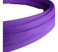 Cable sleeves 1/10M High Density Braid Sleeving 2 4 6 8 10 12 14 16 20 25 30 40mm Expandable Sleeve Wire Wrap Insulated Protector Sheath for life(PURPLE,20mm,1 Meter)