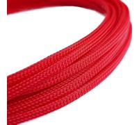 Cable sleeves 1/10M High Density Braid Sleeving 2 4 6 8 10 12 14 16 20 25 30 40mm Expandable Sleeve Wire Wrap Insulated Protector Sheath for life(Red,2mm,1 Meter)