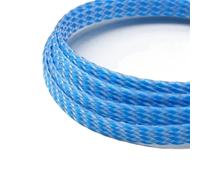Cable sleeves 1/5/20/50M Expanded Braid Sleeve PP Cotton Yarn 4 8 12mm Soft Wire Wrap Insulated Cable Protection Line Harness Sheath for life(Blue Clear,4mm,5 meters)