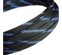 Cable sleeves 1M Tight High Density Expandable Braided Sleeve 3 4 6 8 10 12 14 16 18 20 25 30 40mm Wire Cable Insulated Protection for life(Black Blue,8mm x 1meter)