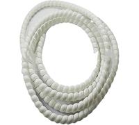 Cable Sleeves, Spiral wrap Cable Sleeve,2 Meter Pipe Wire Protective 8mm-16mm Wrap Sleeving Tube(White,16mm inside diameter)