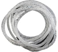 Cable Sleeves, Spiral wrap Cable Sleeve,5 Meter Winding Pipe 4mm to 25mm PE Organizer Wire Wrapping Bands Sheath Tube(White Color,25mm inside diameter)