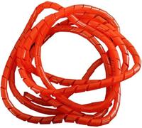 Cable Sleeves, Spiral wrap Cable Sleeve,5 Meter Winding Pipe 4mm to 25mm PE Organizer Wire Wrapping Bands Sheath Tube(Red Color,5mm inside diameter)