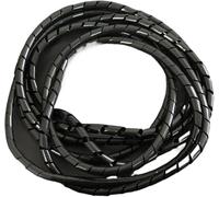 Cable Sleeves, Spiral wrap Cable Sleeve,5 Meter Winding Pipe 4mm to 25mm PE Organizer Wire Wrapping Bands Sheath Tube(Black Color,4mm inside diameter)
