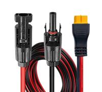 Cable Solar Connector to XT60, 11.5FT/3.5M 14AWG Solar Connector to XT60 Adapter Cable, MC4 to XT60 Power Cable for EcoFlow, Anker SOLIX, ALLPOWERS Portable Power Stations & Solar Generators, RV, Boat