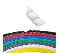 Cable Spiral Tidy 1.0M Winding Tube 8/10/14/16/20/25 mm Wire Organizer Cable Protection Sleeve Spiral Wrap Protector(White,6mm,10M)