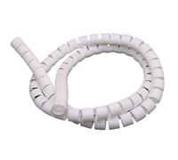 Cable Spiral Tidy 1M 2M 5M Line Organizer Winding Spiral Pipe Wire Protection Tube Colorful Cable Sleeve Black Office Finishing(White,16mm,1 Meter)