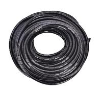 Cable Spiral Tidy 6mm Outside Dia 17M PE Sheath Tube Spiral Range Cache Cable Cord Wire Organizer PC TV Black