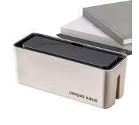 Cable Storage Box, Computer Cable Organizer, Multifunctional Charger Organizer Case with Lid, Wire Organizer Box for Desk, Office, and Home, 11.81x4.33x4.53 inches