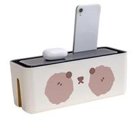 Cable Storage Box, Computer Cable Organizer, Multifunctional Charger Organizer Case with Lid, Wire Organizer Box for Desk, Office, and Home, 11.81x4.33x4.53 inches
