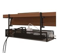 Cable Storage Box, Multi-Function Cord Organizer - Metal Mesh Office Accessories, Reusable Cable Management for Home