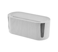 Cable Storage Box - Organizer for Power Strips Wires | Sturdy Container with Cord Management Holes, Dust Resistant, Neat and Tidy for Home or Office 12.20x5.31x4.92in