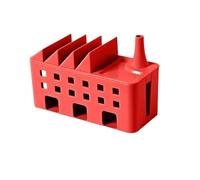 Cable Storage Box Power Board Wire Management Socket Strip Case Dust Charger Organizer Network Bin Cord Organizer Box(Red)