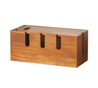 Cable Storage Desk for Box Wooden Organizer Management Cord Case