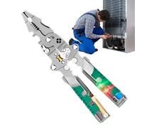 Cable Stripper Pliers | 18-in-1 Foldable with Voltage Tester - Multifunctional Cable Crimping Pliers | for Work Repair Auto Electrical Installation Building Renovation