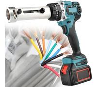 Cable Stripping Machine with LED Lighting - Rechargeable Electric Wire Peeling Tool for 50-300mm² Scrap Copper Recycling