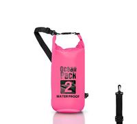 Cable Technologies Dry Bag, Waterproof Backpack, Roll Closure and Shoulder Strap, Waterproof Mobile Phone Bag and Waist Bag for Sea Boat Fishing Rafting Beach Water Sports, pink, 2l, Waterproof bag