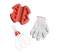 Cable Threading Cable Puller Set for Electrical Installation and Home Wiring, Molded Pulling Clip with Flexible Pull Guides and Work Gloves Wire Pulling Clip Threading Helper Electric Wire Pull Tool