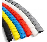 cable tidy, 1 Meter Winding Cable Cover Wrap Line Flexible Pipe Spiral Cable Organizer Wire Protector Sleeve Winding Tube(14mm Black)