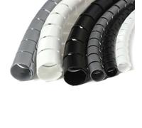 cable tidy, 2 Meter Line Organizer Pipe Tubes 8mm 10mm 28mm Wire Storage Cable Protection Sleeve Winding Tube Cover(White id 10mm)